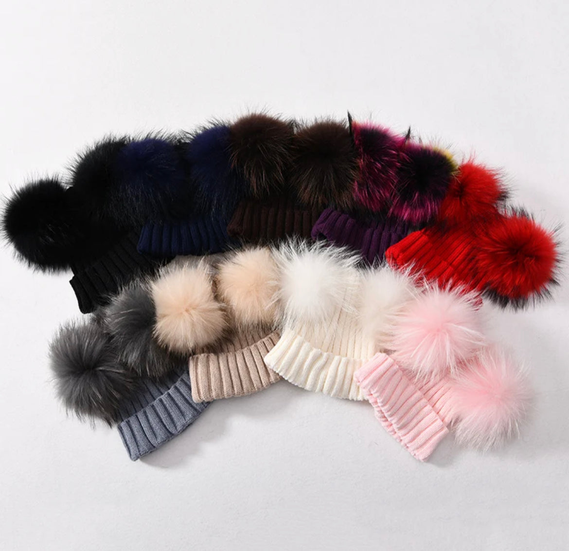 Fur Bobble Hats