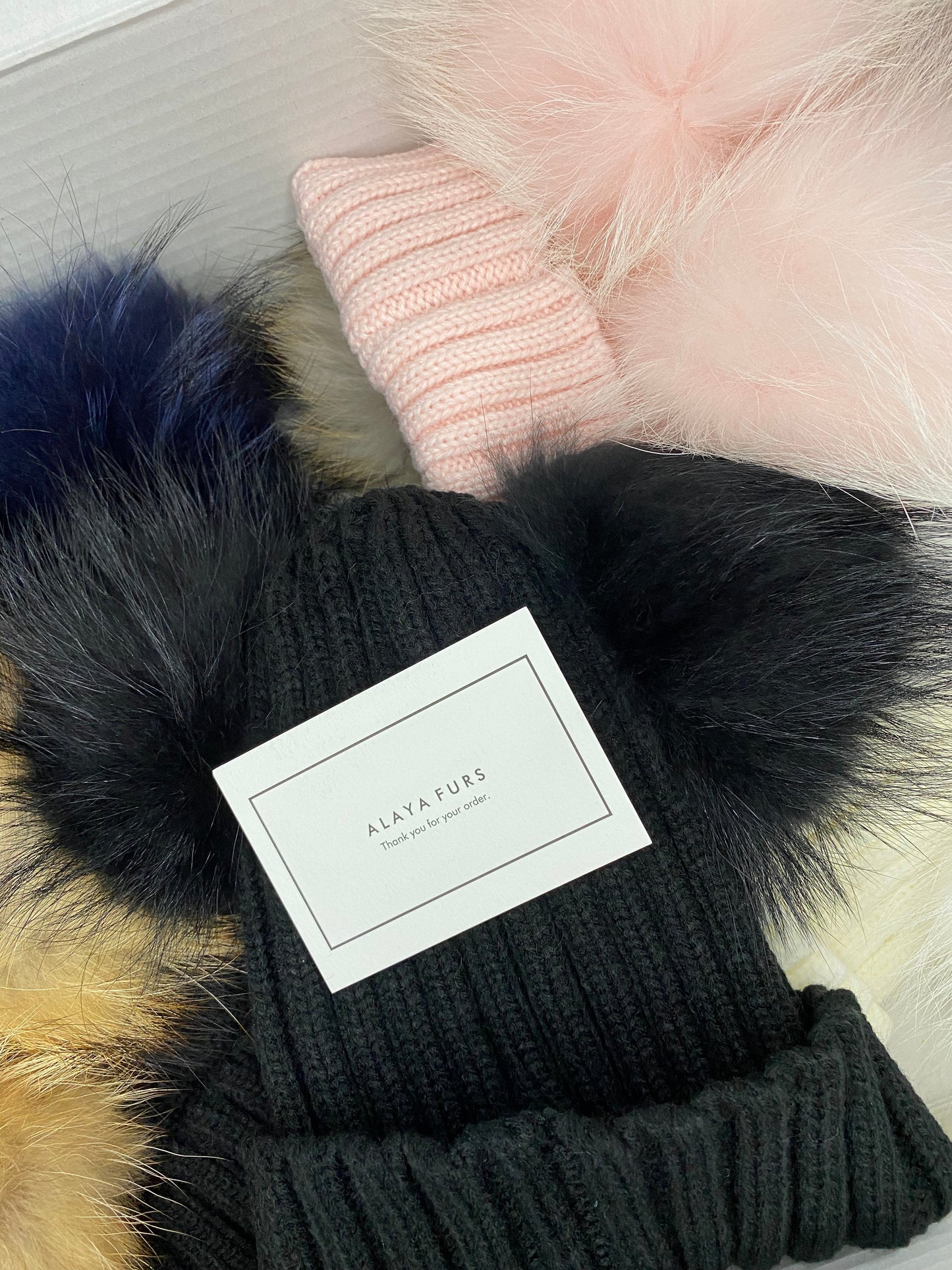 Fur Bobble Hats