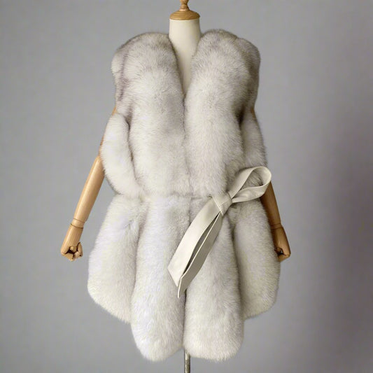 Fox Fur Belted Gilet