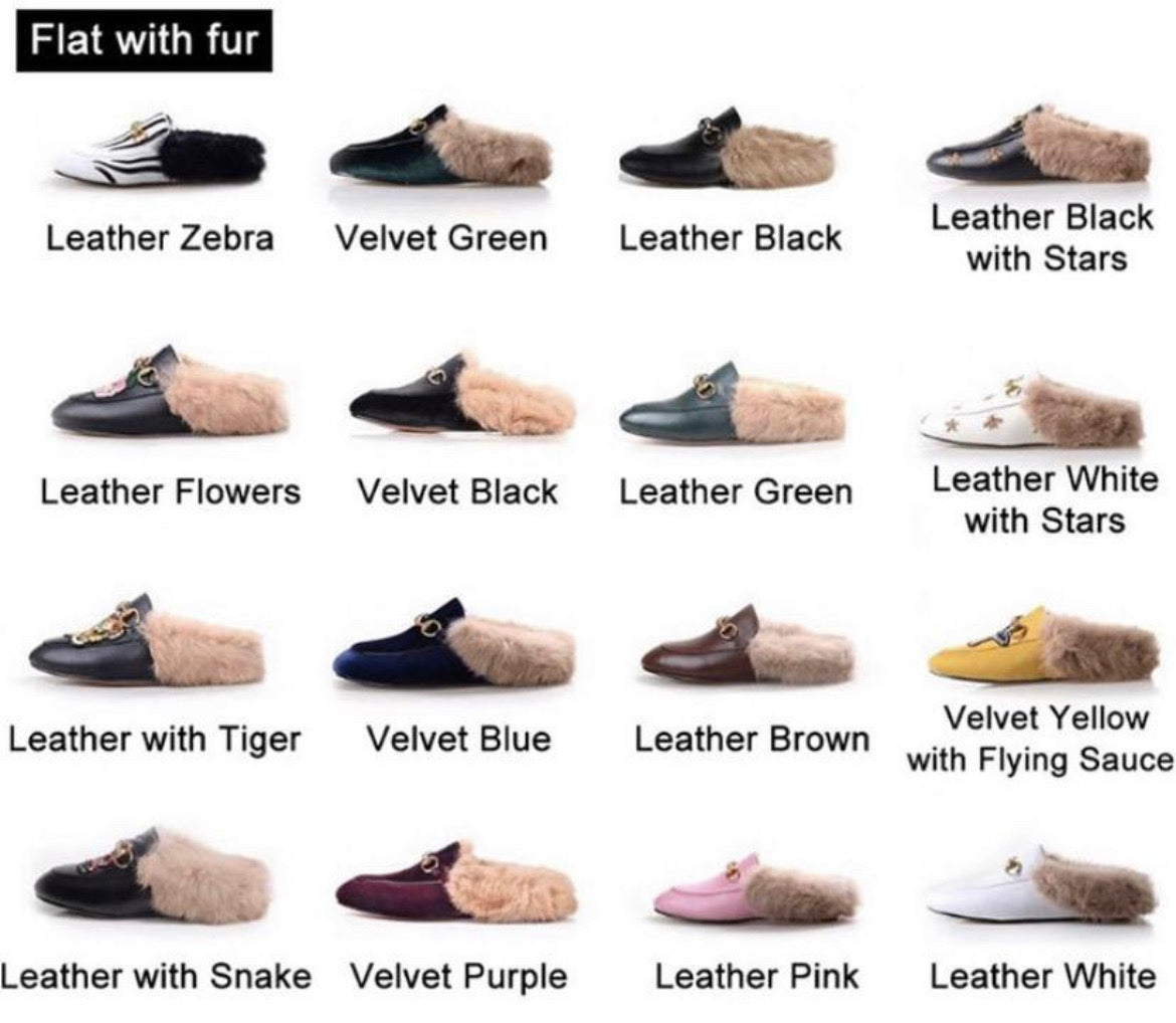 Fur Leather Loafers