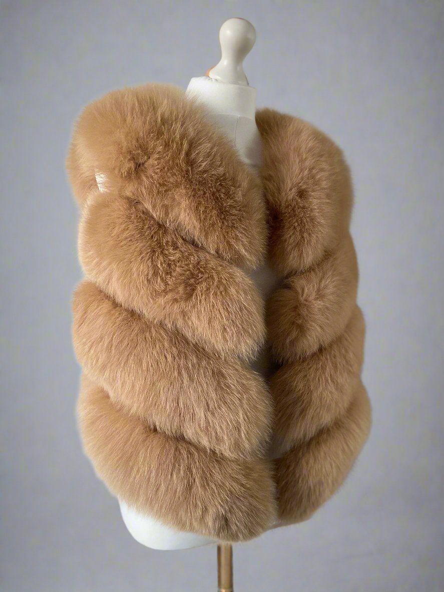 4 Row Fox Fur Gilet