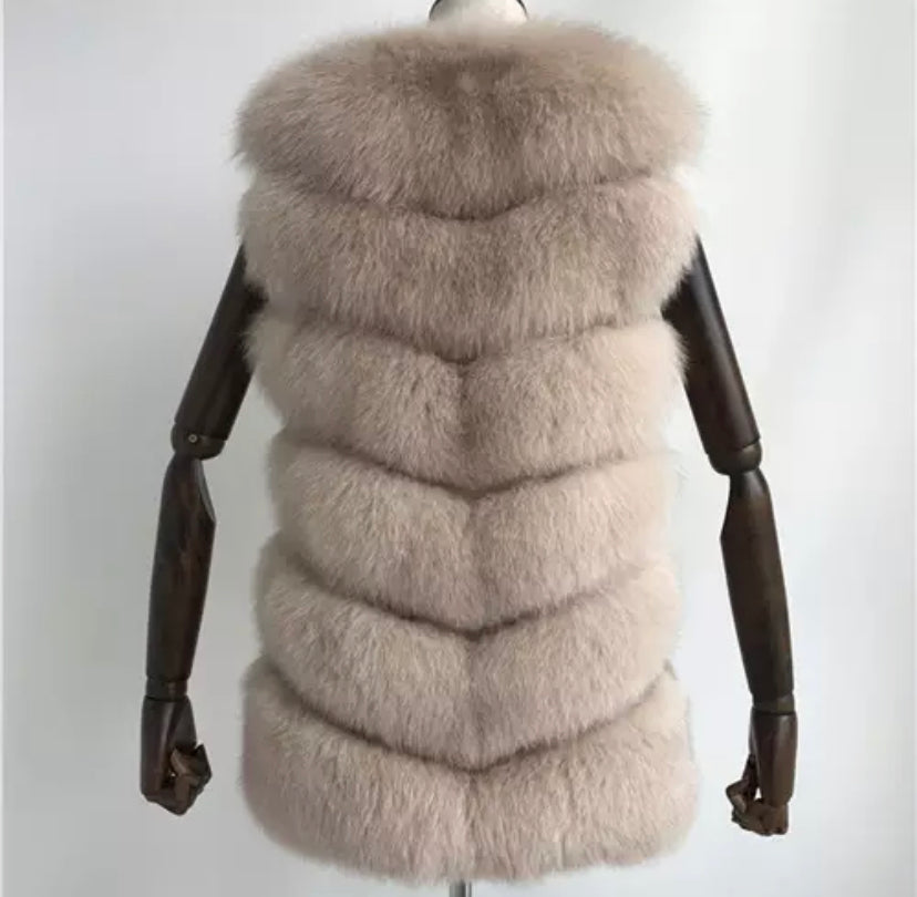 6 Row Fox Fur Gilet