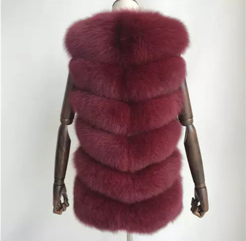 6 Row Fox Fur Gilet