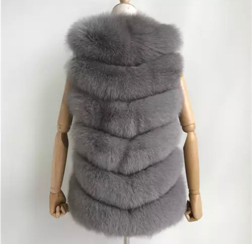 6 Row Fox Fur Gilet