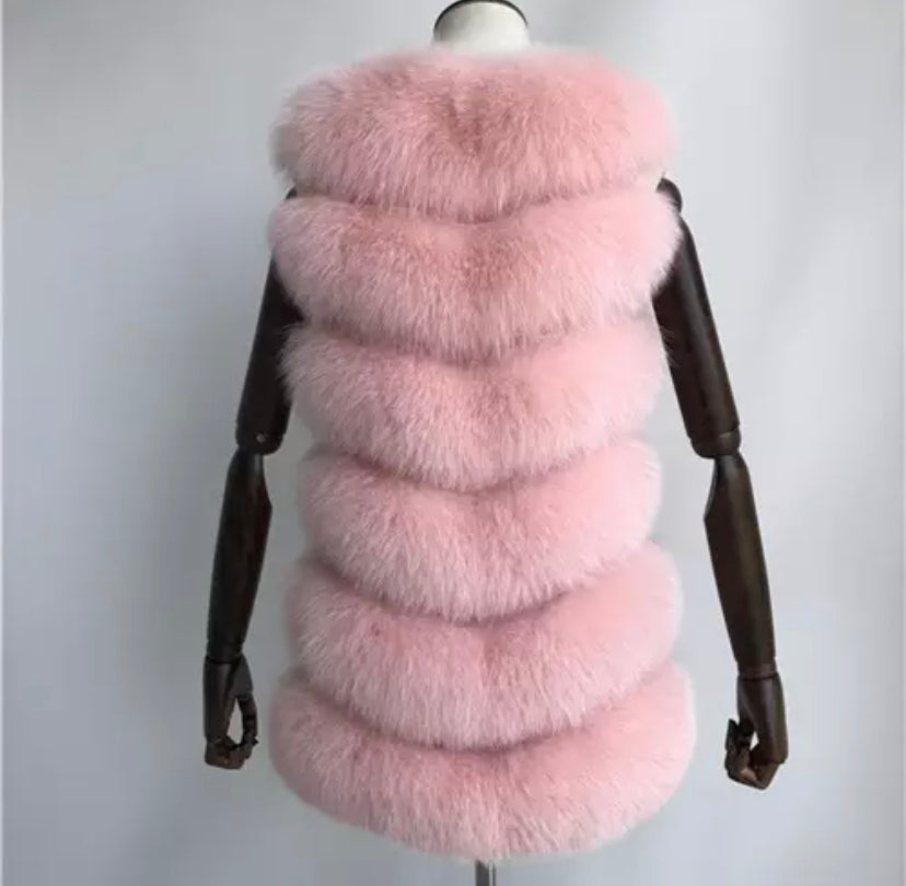 6 Row Fox Fur Gilet