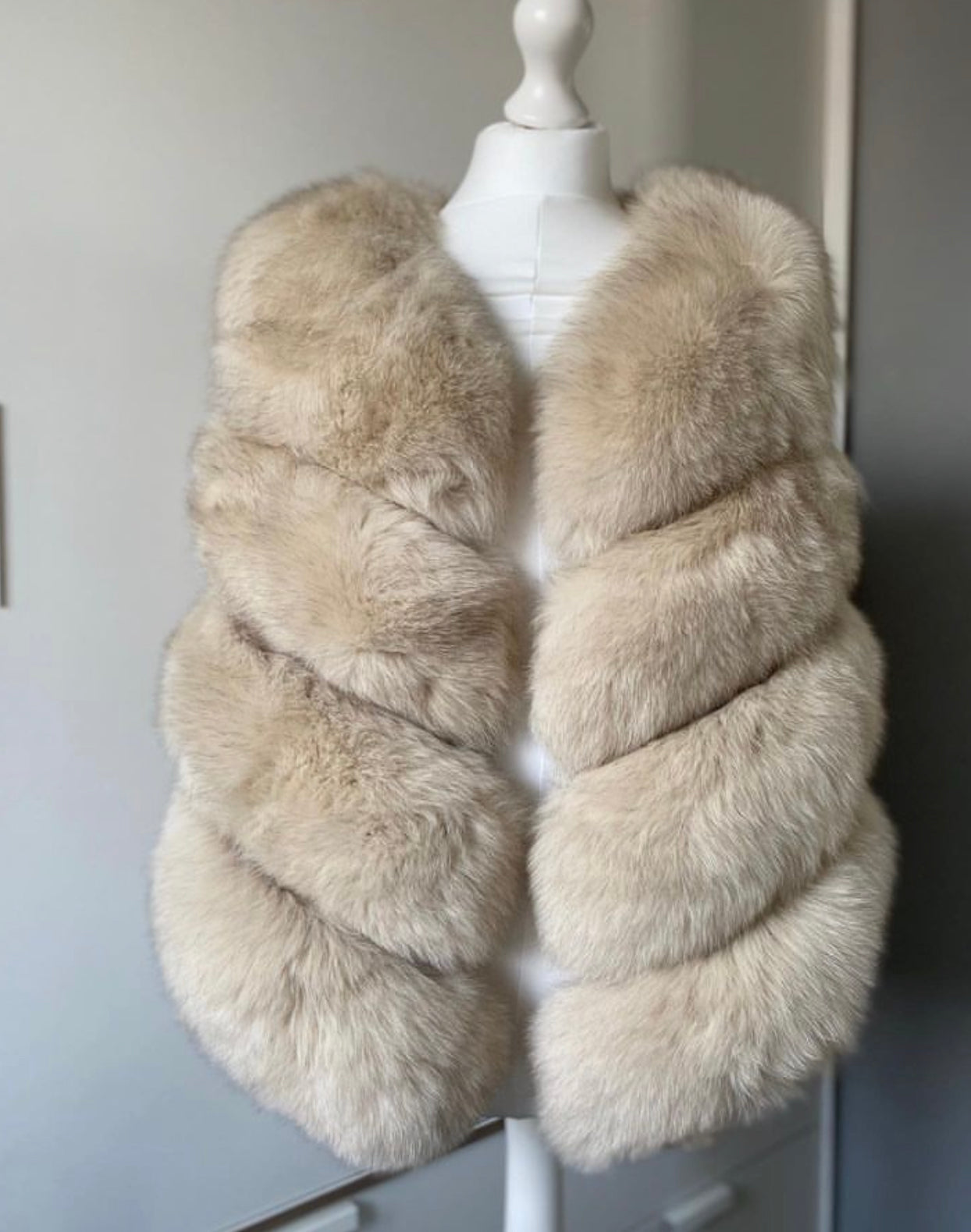 4 Row Fox Fur Gilet