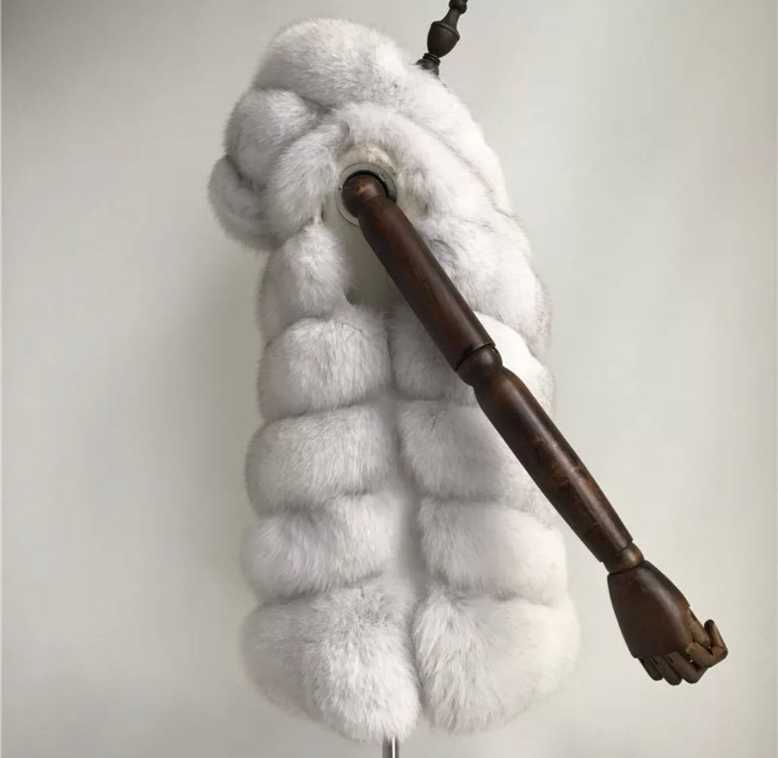 6 Row Fox Fur Hooded Gilet