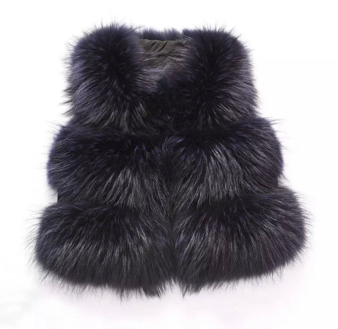 3 Row Raccoon Fur Gilet