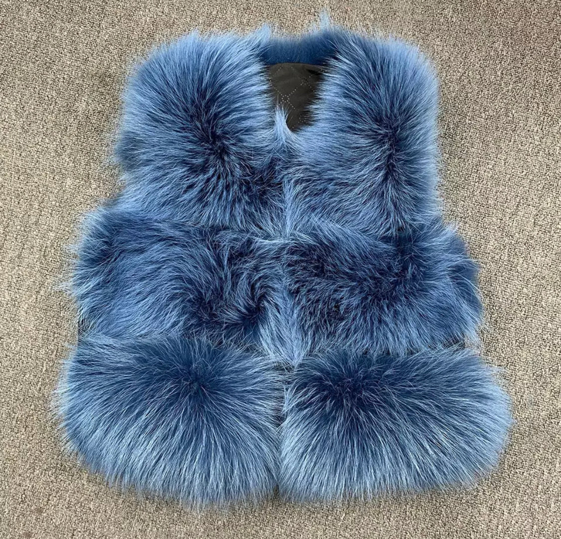 3 Row Raccoon Fur Gilet