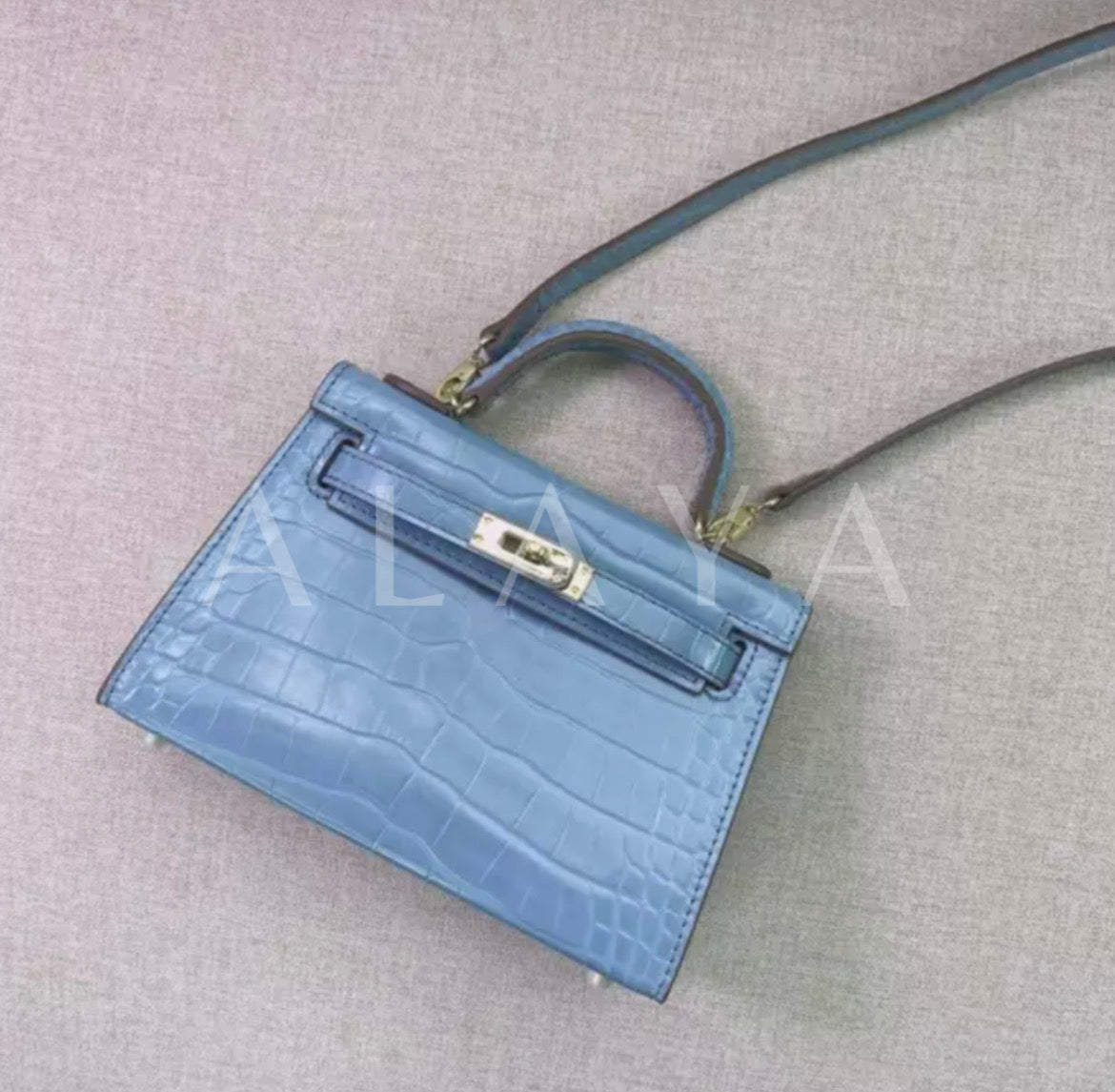 Mini Croc Leather Bag