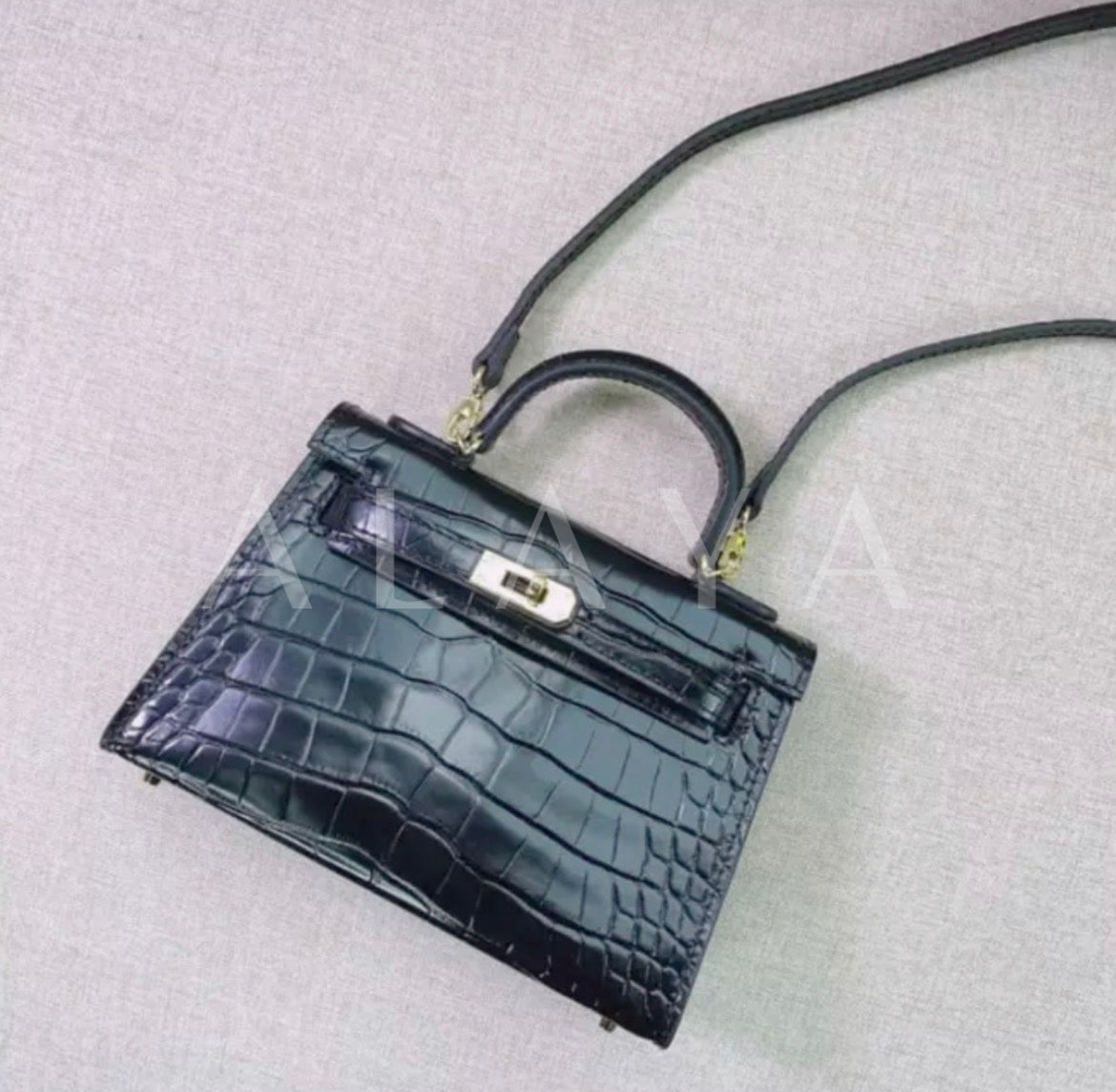 Mini Croc Leather Bag