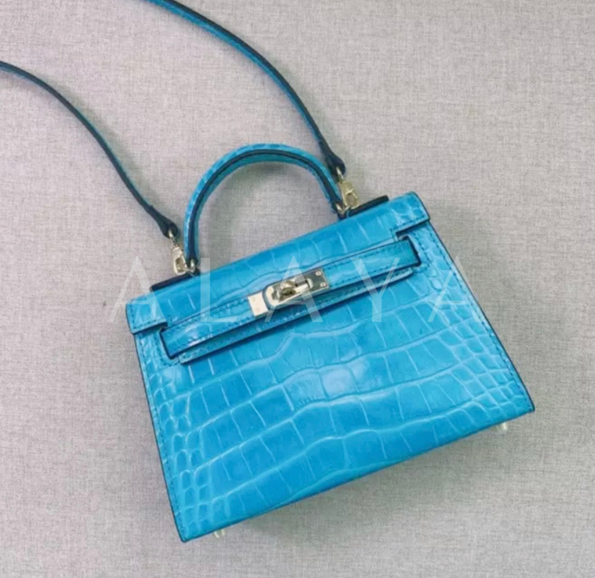 Mini Croc Leather Bag