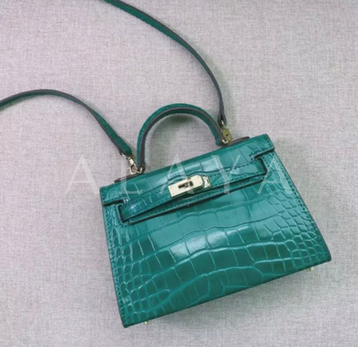 Mini Croc Leather Bag