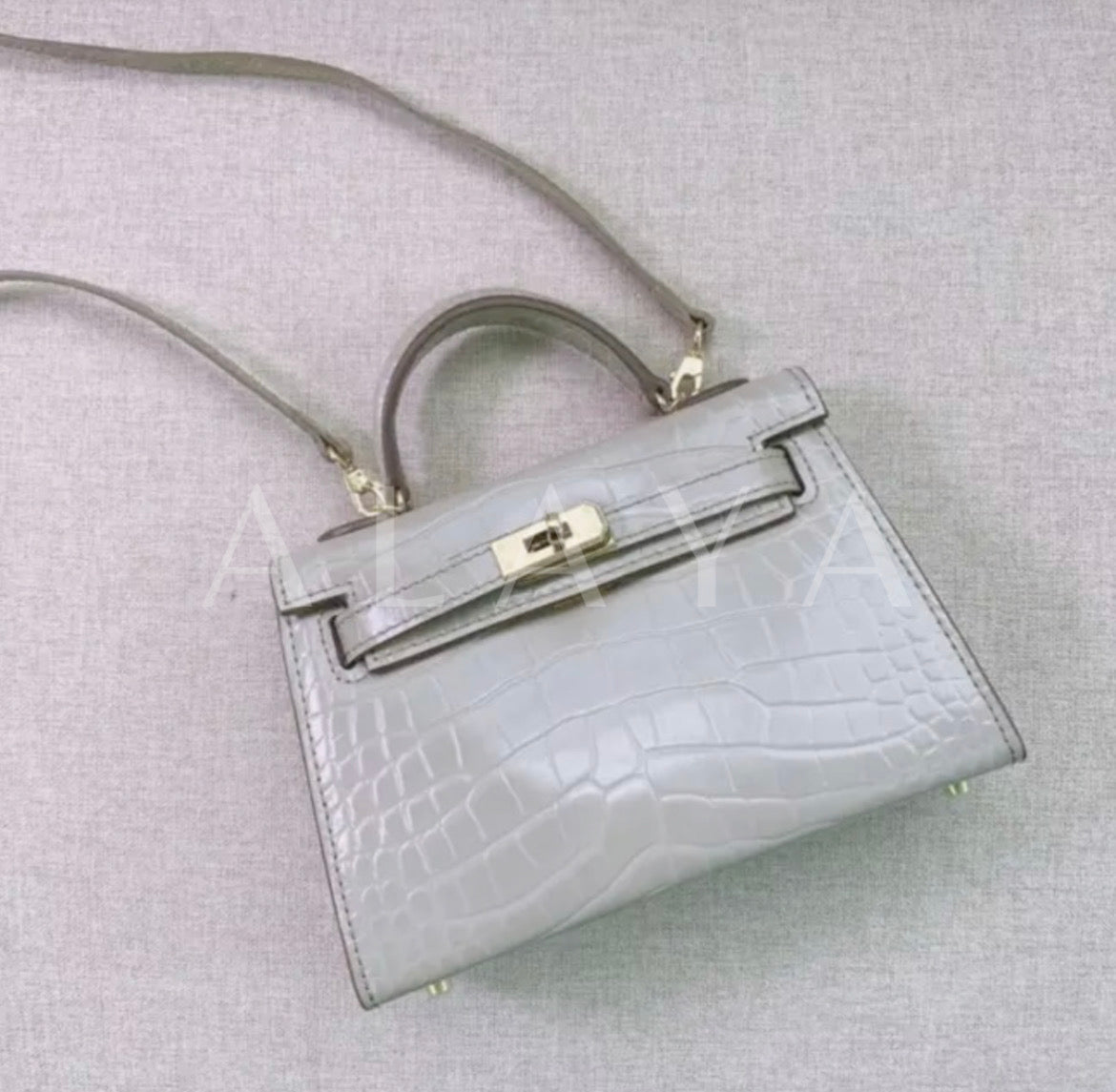 Mini Croc Leather Bag