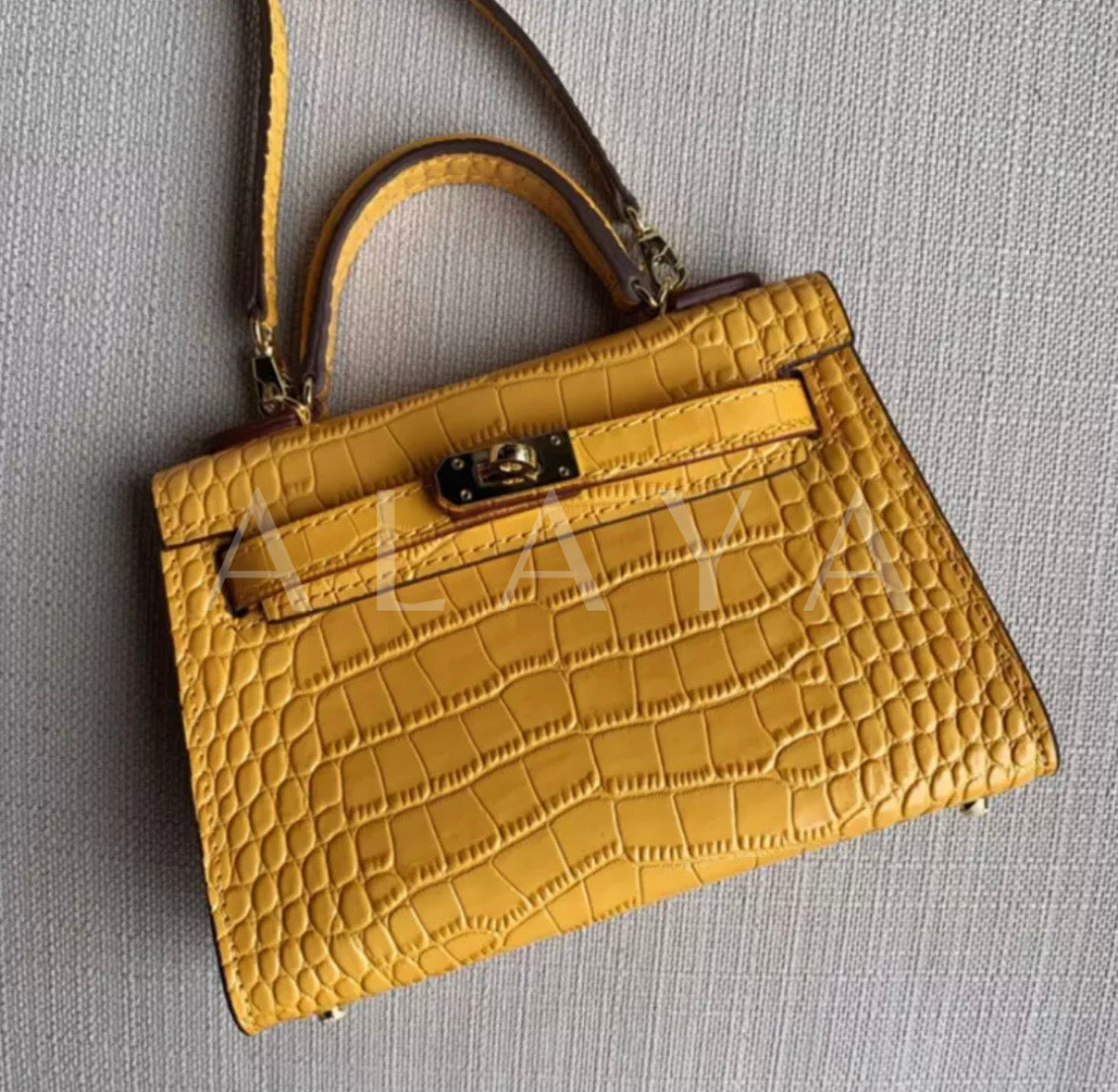 Mini Croc Leather Bag