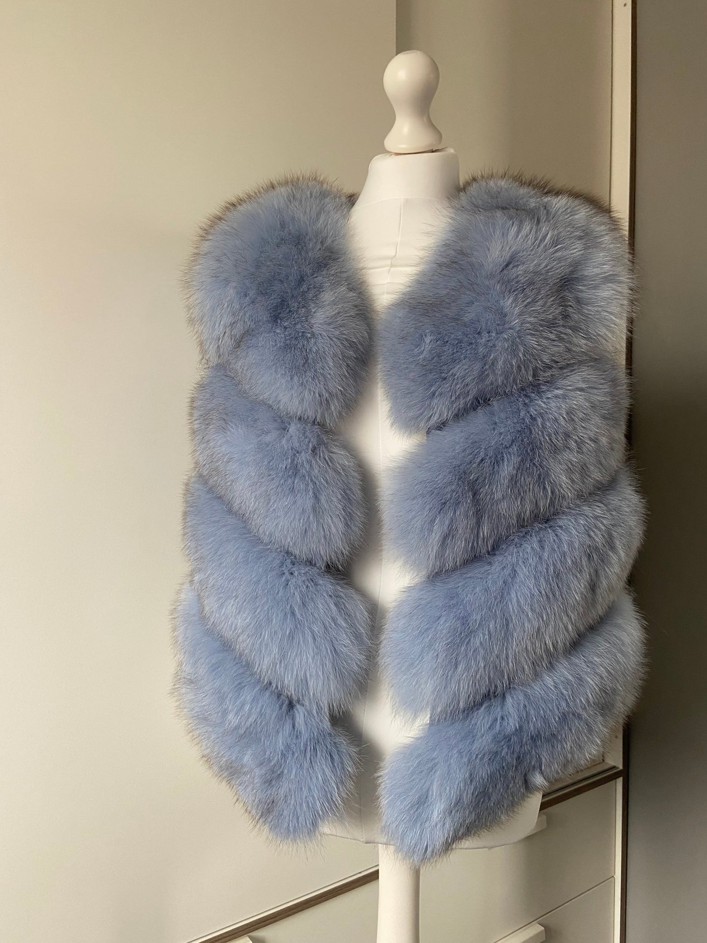 4 Row Fox Fur Gilet