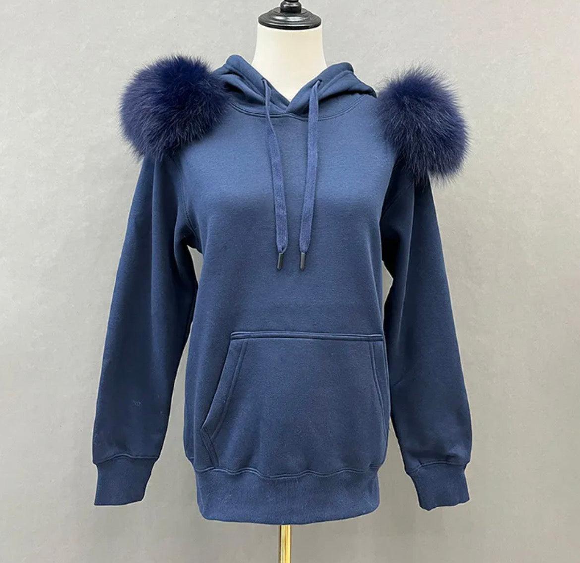 Fur Shoulder Hoodies