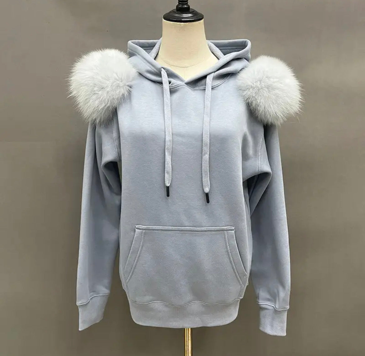 Fur Shoulder Hoodies