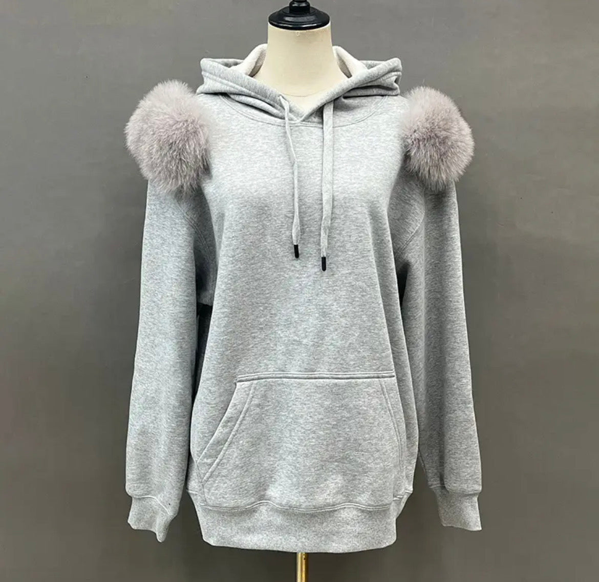 Fur Shoulder Hoodies