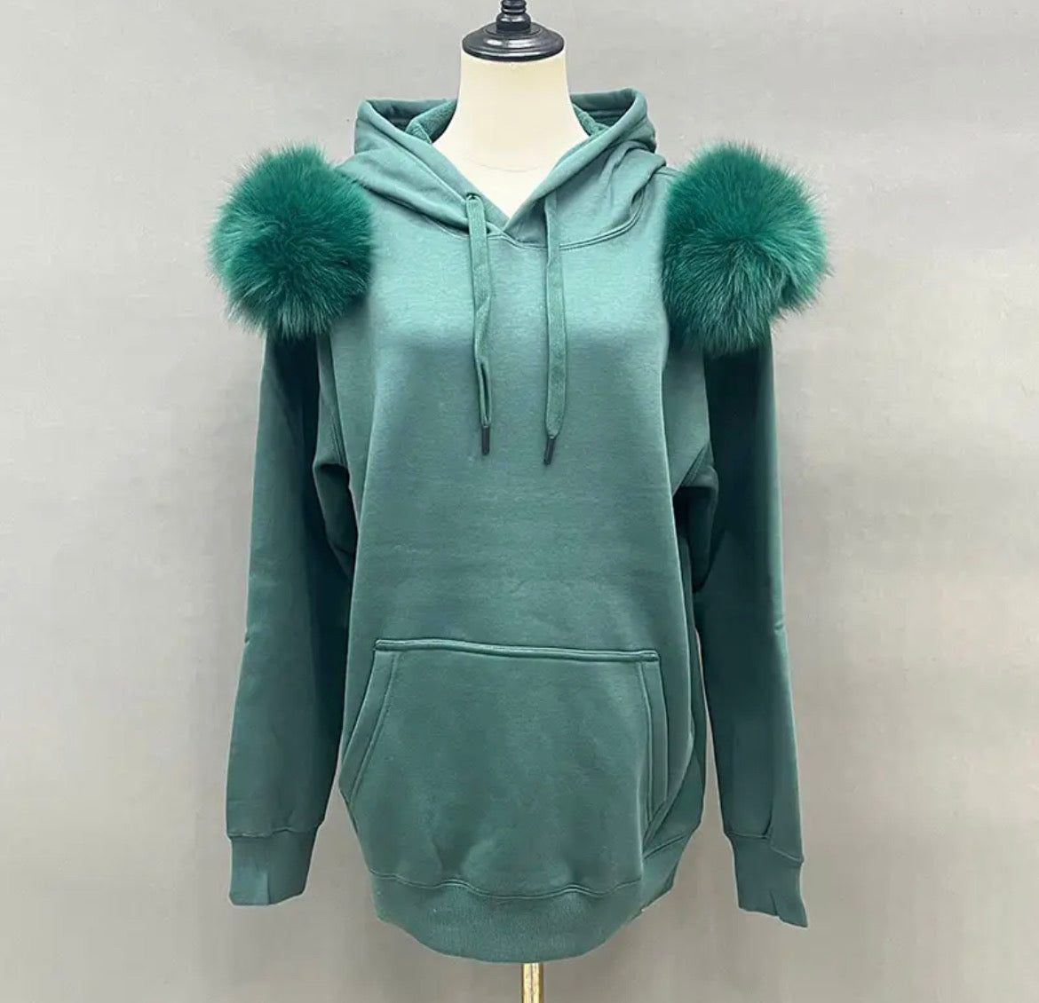 Fur Shoulder Hoodies